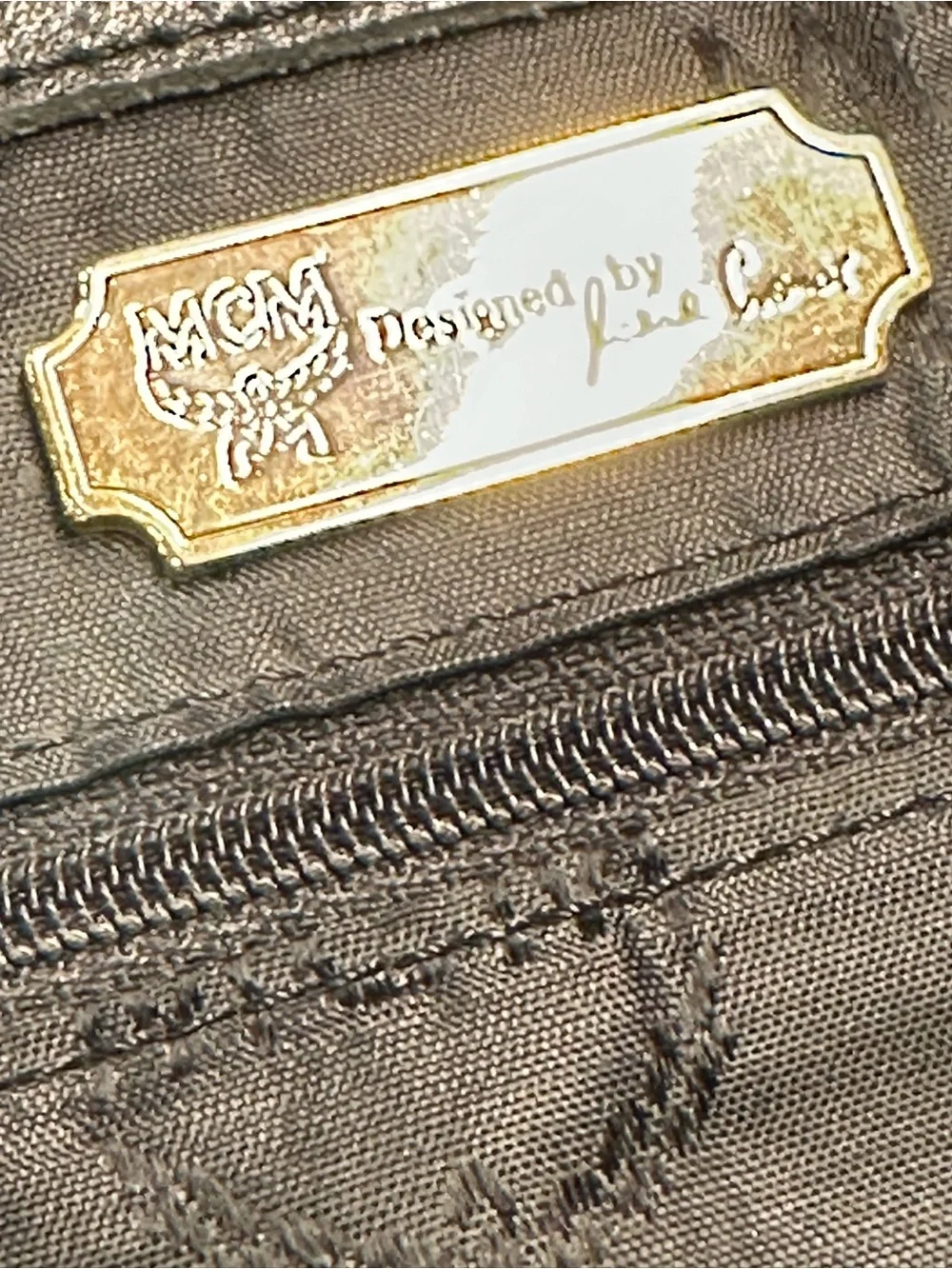 MCM Black Leather Mini Backpack - Gold Hardware